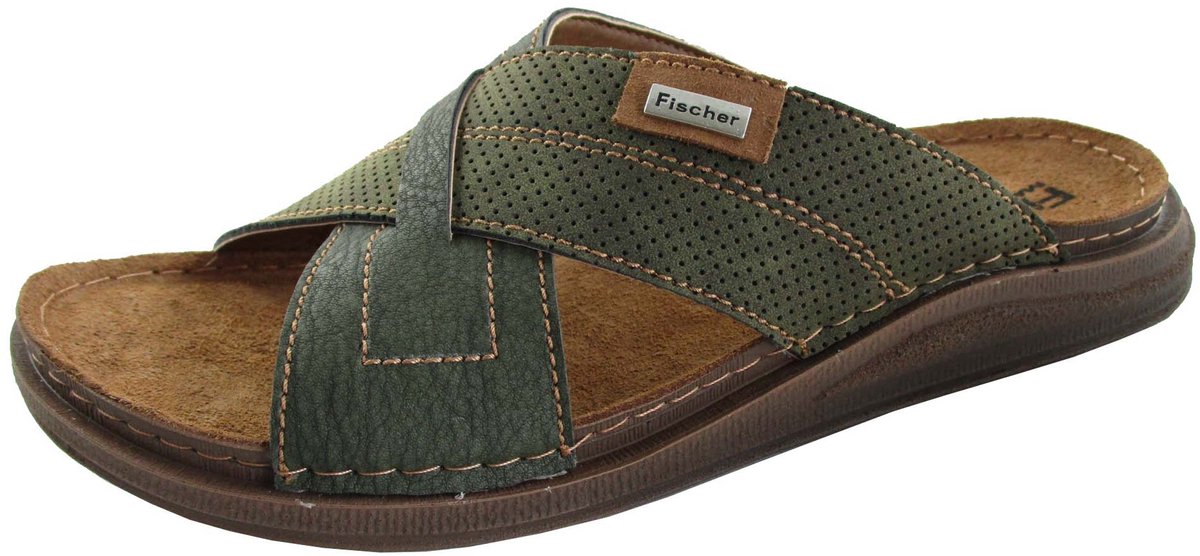 Fischer Slide Heren Slippers - Groen - Maat 43