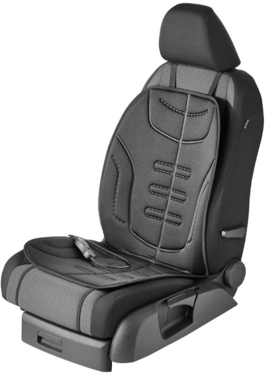 Verwarmbaar Autostoelkussen Universeel - DC 12V Snelverwarmend Pluche Stoelhoes Voor Winter - Grijs (1 Stuk) Voor Sedan & SUV