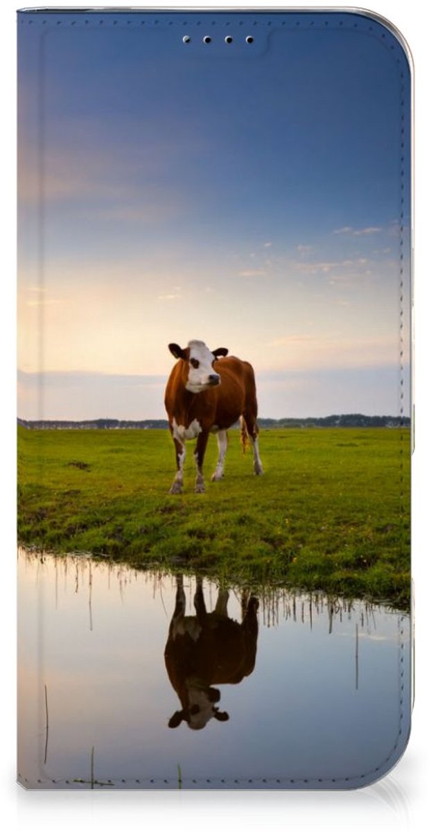Book Case voor iPhone 16 Plus Hoesje maken Koe