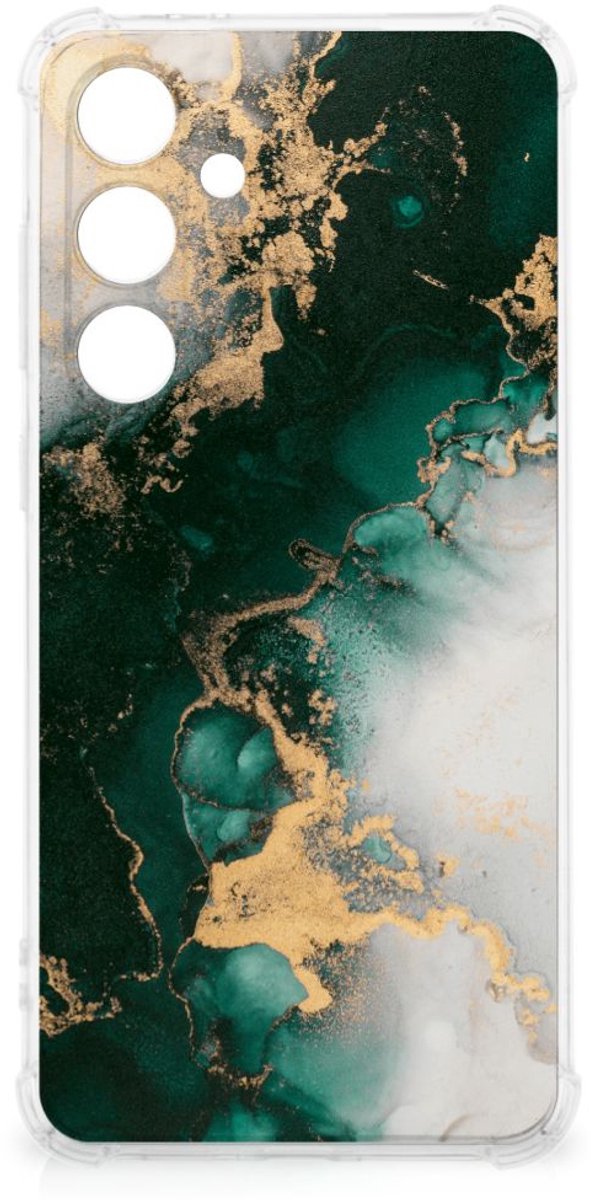 Anti-Shock Hoesje voor Samsung Galaxy S24 FE Marmer Groen