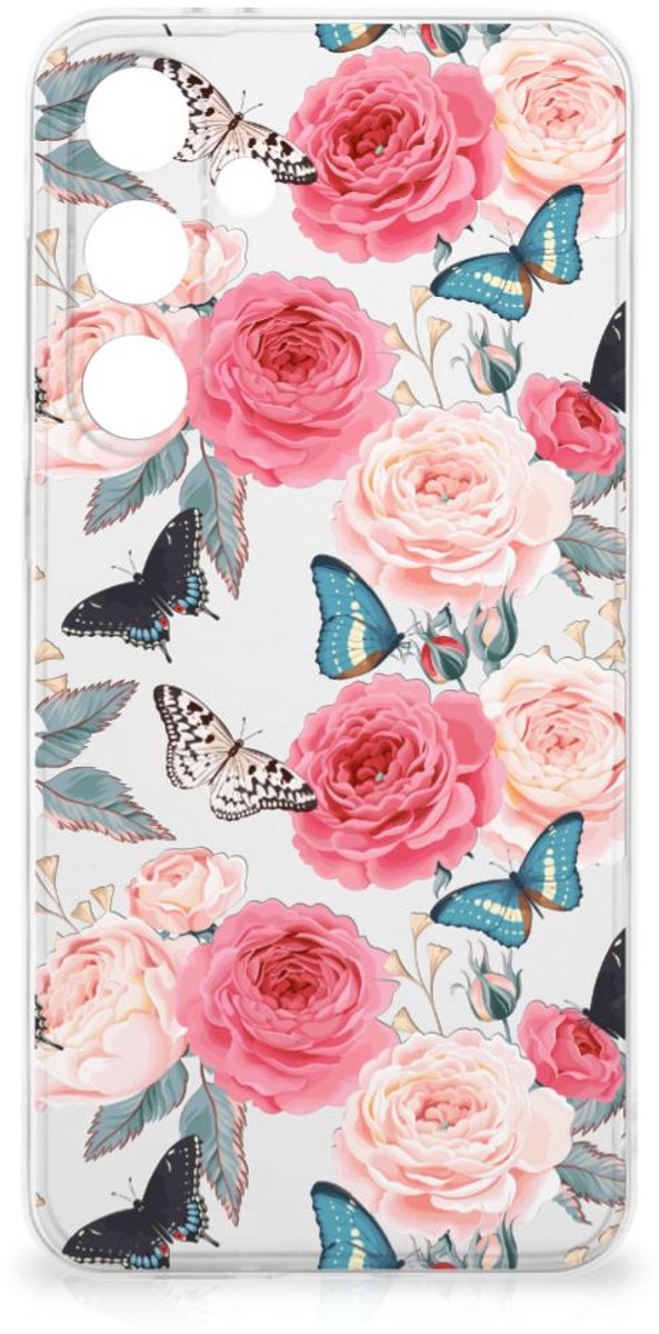 TPU Hoesje voor Samsung Galaxy S24 FE TPU Case Butterfly Roses