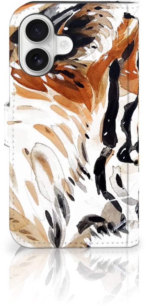 Hoesje iPhone 16 Watercolor Tiger