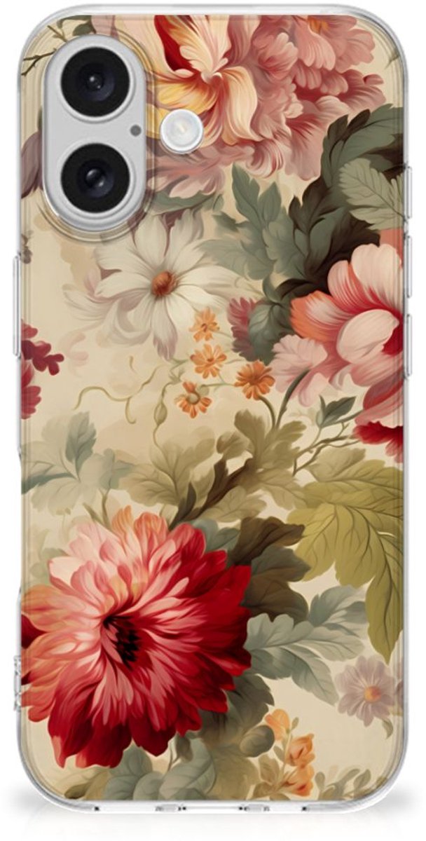 TPU Case voor iPhone 16 Bloemen