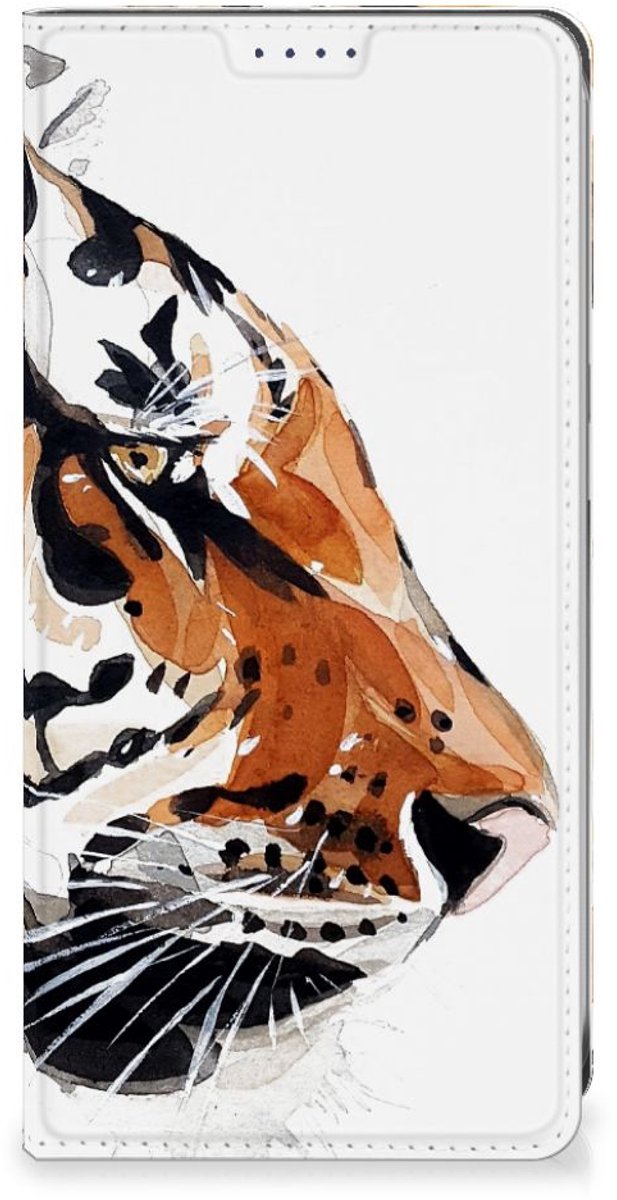 Bookcase Samsung Galaxy S24FE Watercolor Tiger