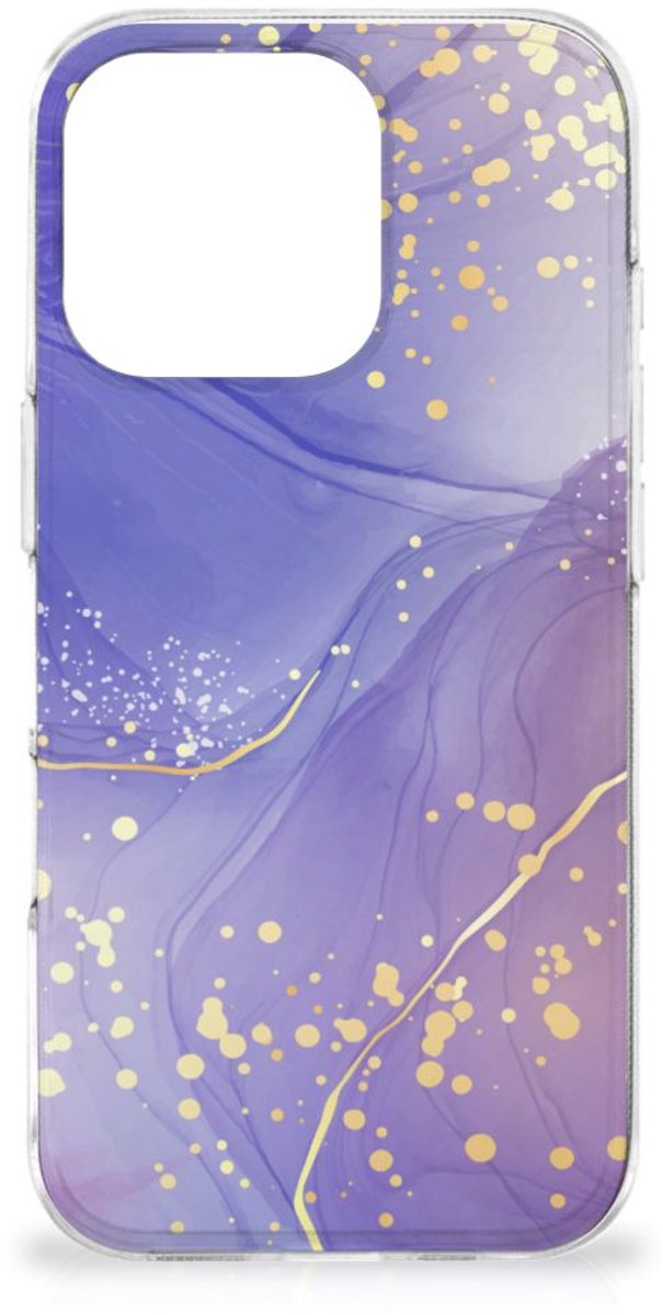 Hoesje maken voor iPhone 16 Pro Watercolor Paars