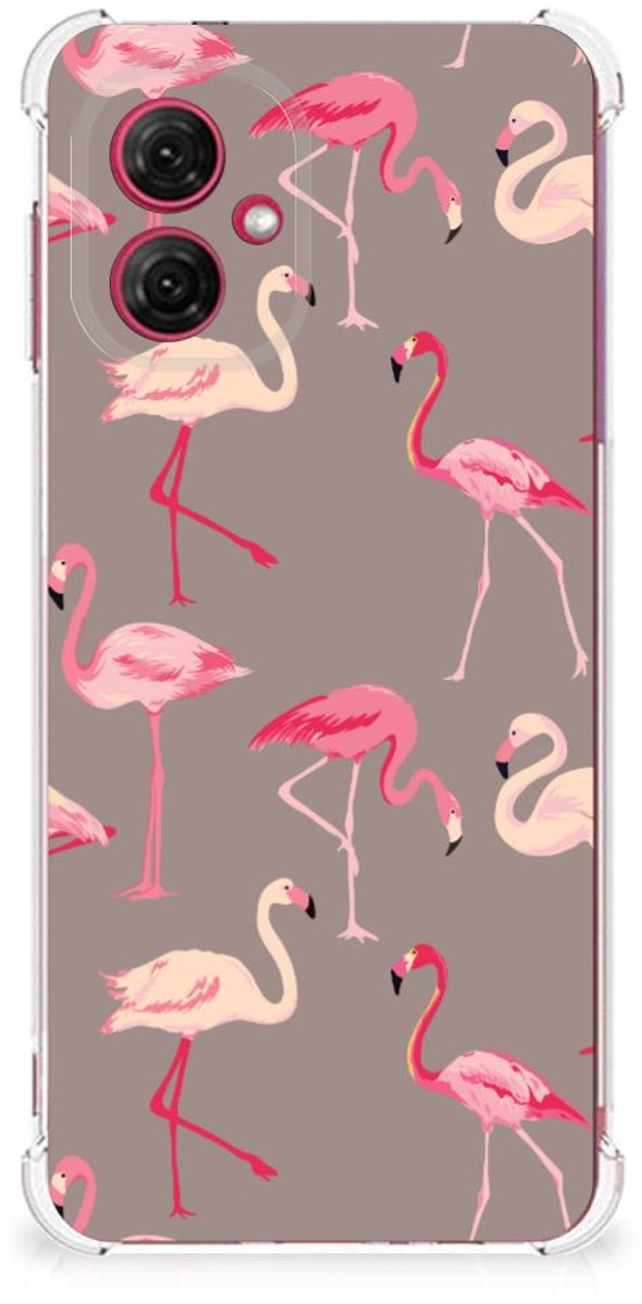 Motorola Moto G55 Case Anti-shock Flamingo