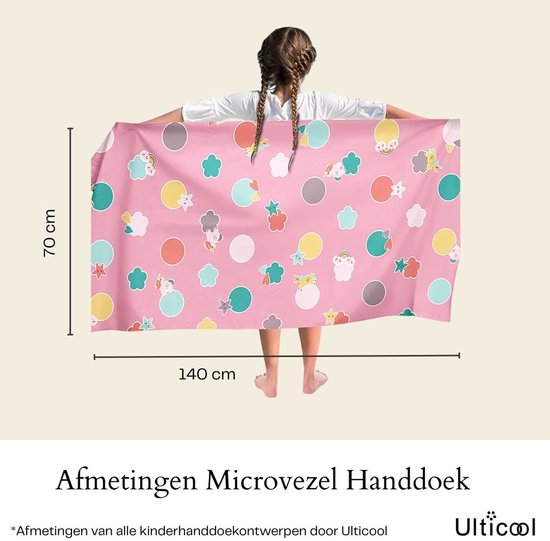 Ulticool - Serviette - Staart de Sirène - Serviette de Bain - Serviette de Plage Serviette de Bain - Enfants - Serviette de Bain à Séchage Rapide - 140 x 70 cm - pour Voyage Fitness Gym Sport - Violet Rose