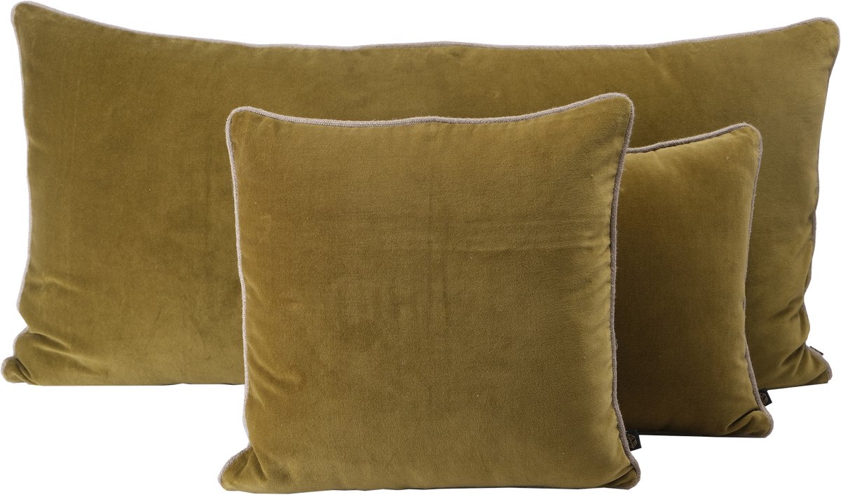 New Delhi kussen fluweel olive 55x110 cm