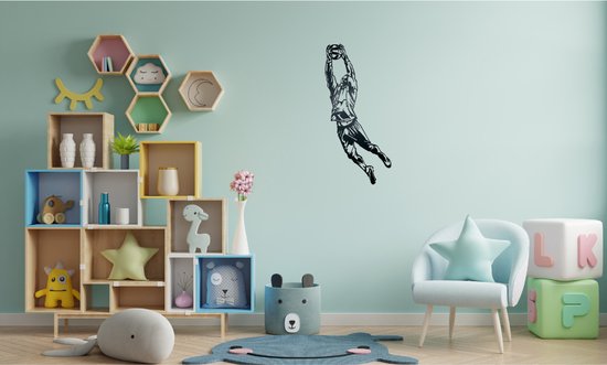 Gardien de but - Décoration murale - Bois - Décoration murale - Voetbal - Sport - 67x27cm - Gardien de but - Enfants