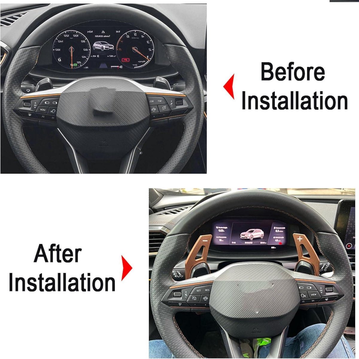 auto stuurwiel shift paddle Voor Cupra Voor Formentor 2019 Voor Cupra Voor Ateca Voor Leon Voor Hybrid 2020 2021 2022 Auto Stuurwiel Gear verlengen Accessoires Shifter Peddels