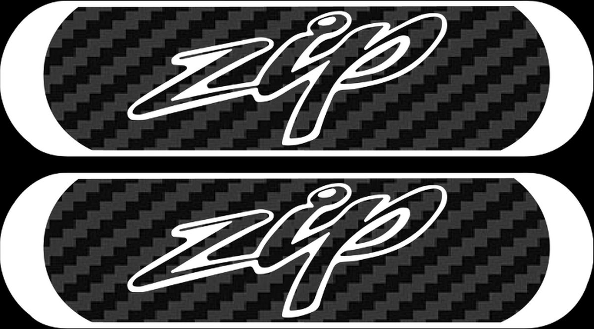 3D Reflector Sticker Piaggio Zip - Carbon/Wit