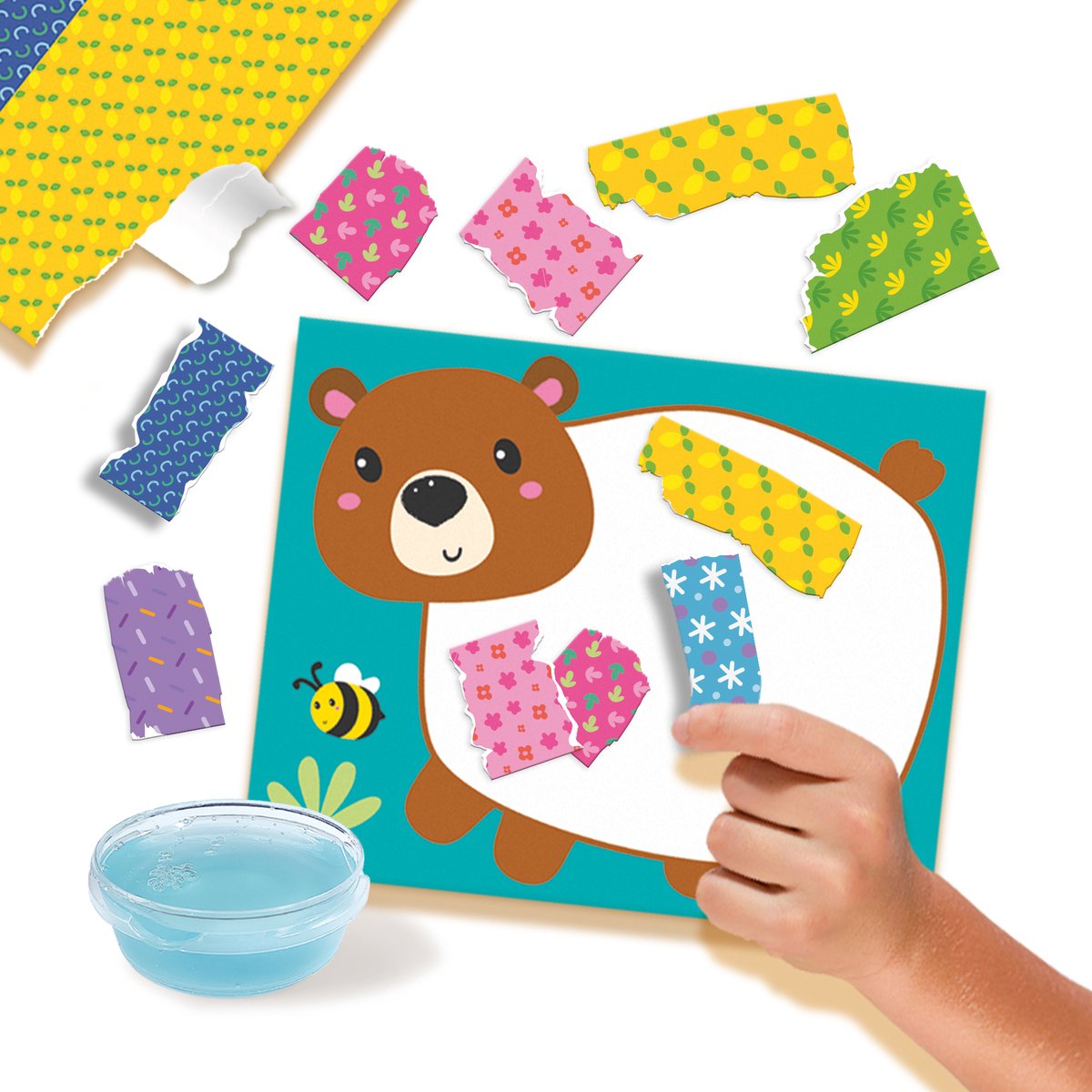 SES Creative - My first - Scheuren en plakken - 10 grote vellen om te beplakken - 4 vellen om te scheuren en te lijmen – dieren - collages maken - knutsel speelgoed 1 tot 4 jaar — afbeelding 2