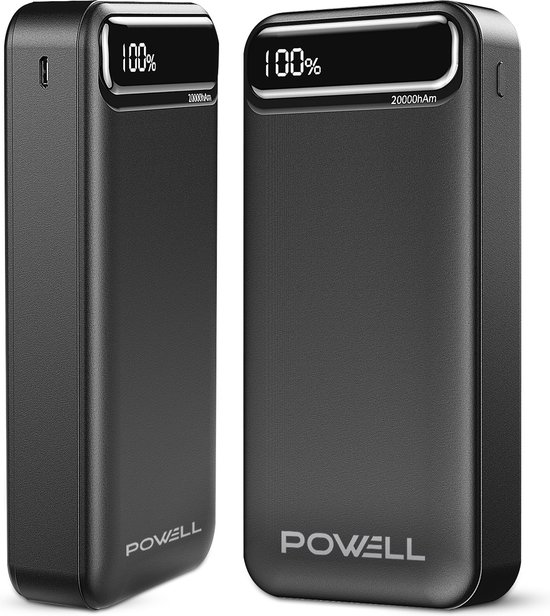 Foto: Powell powerbank powerbank 20000 mah snellader geschikt voor o a iphone en samsung zwart