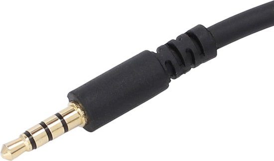 Vervangende audiokabel 3,5 mm naar 2,5 mm stereo jack-kabel voor Bose QuietComfort QC25, QC35, on-ear 2, OE2, OE2i hoofdtelefoon inline microfoon/afstandsbediening - zwart