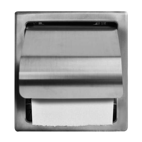 Porte-rouleau de papier toilette encastrable en acier inoxydable