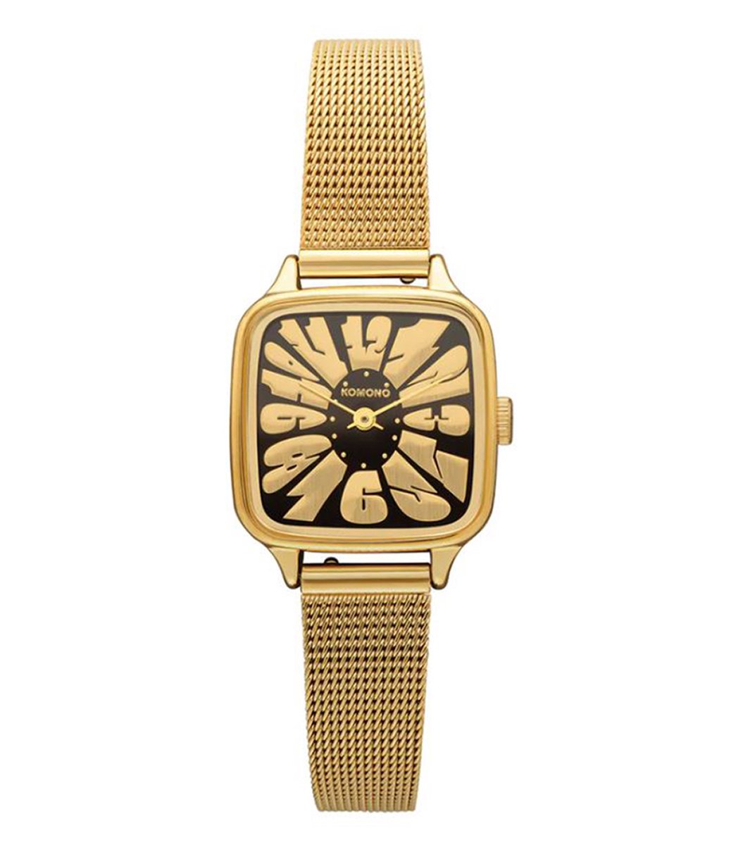 Komono Kate Flower Royale Gold Black Horloge Goud