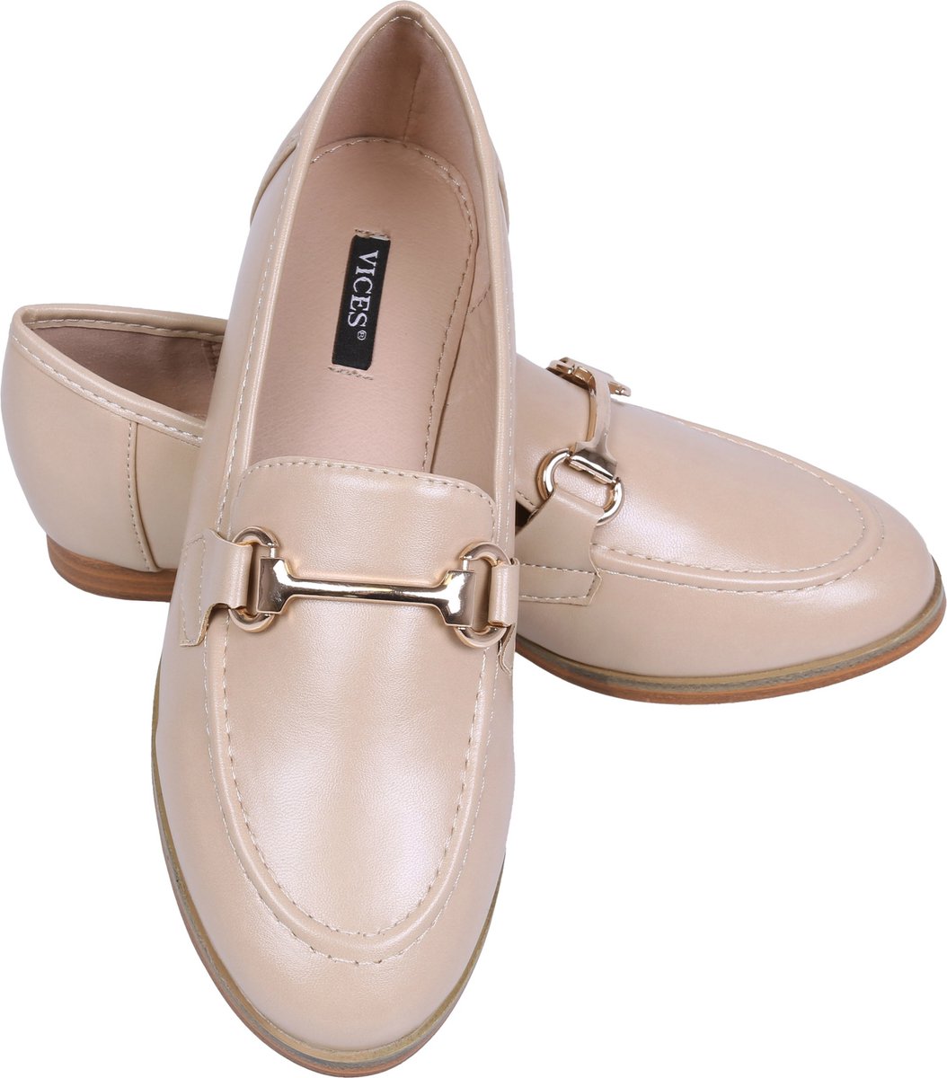 PRODUKT produkt Dames mocassins met decoratieve metalen gesp eco leer VICES