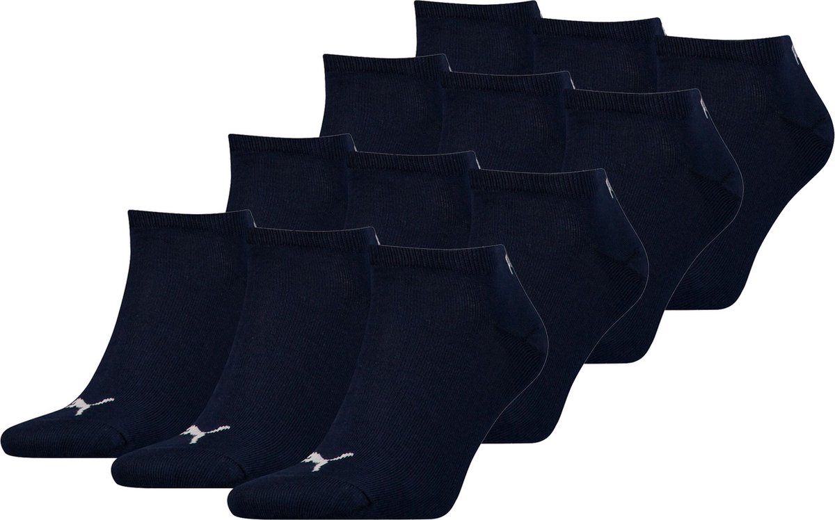 SOKKEN 12 paar Puma sneaker onzichtbare sokken 49 Unisex sokken voor dames en heren Marineblauw