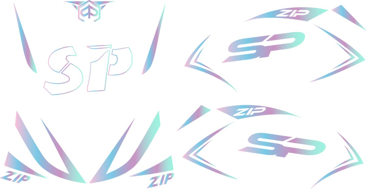 Fenom Stickerset Zip SP Hologram - voor Piaggio Zip SP - unieke uitstraling