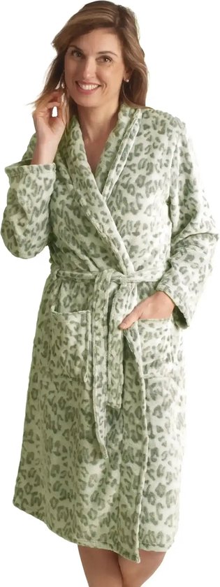 Badjas pour femme - peignoir femme à pois - polaire - doux & chaud - cadeau pour elle - taille S