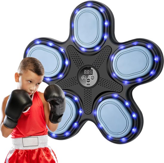boxing machine-Boksmachine- Met muziek en Bluetooth-tellen-Bokszak-Muurbevestiging-trainen-Geschikt voor volwassenen en kinderenboxing machine