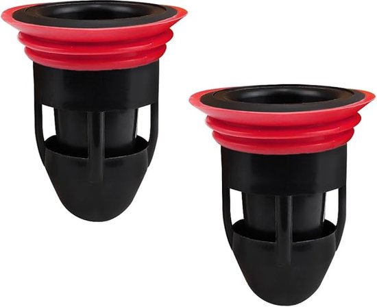 Foto: 2 stuks waste afvoerplug universele afvoerset afvoerpluggen vloerafvoer afvoerplug anti geur vloer afvoerkern douche afval water afvoer terugstroom preventer 6 5 5 5cm zwart pp