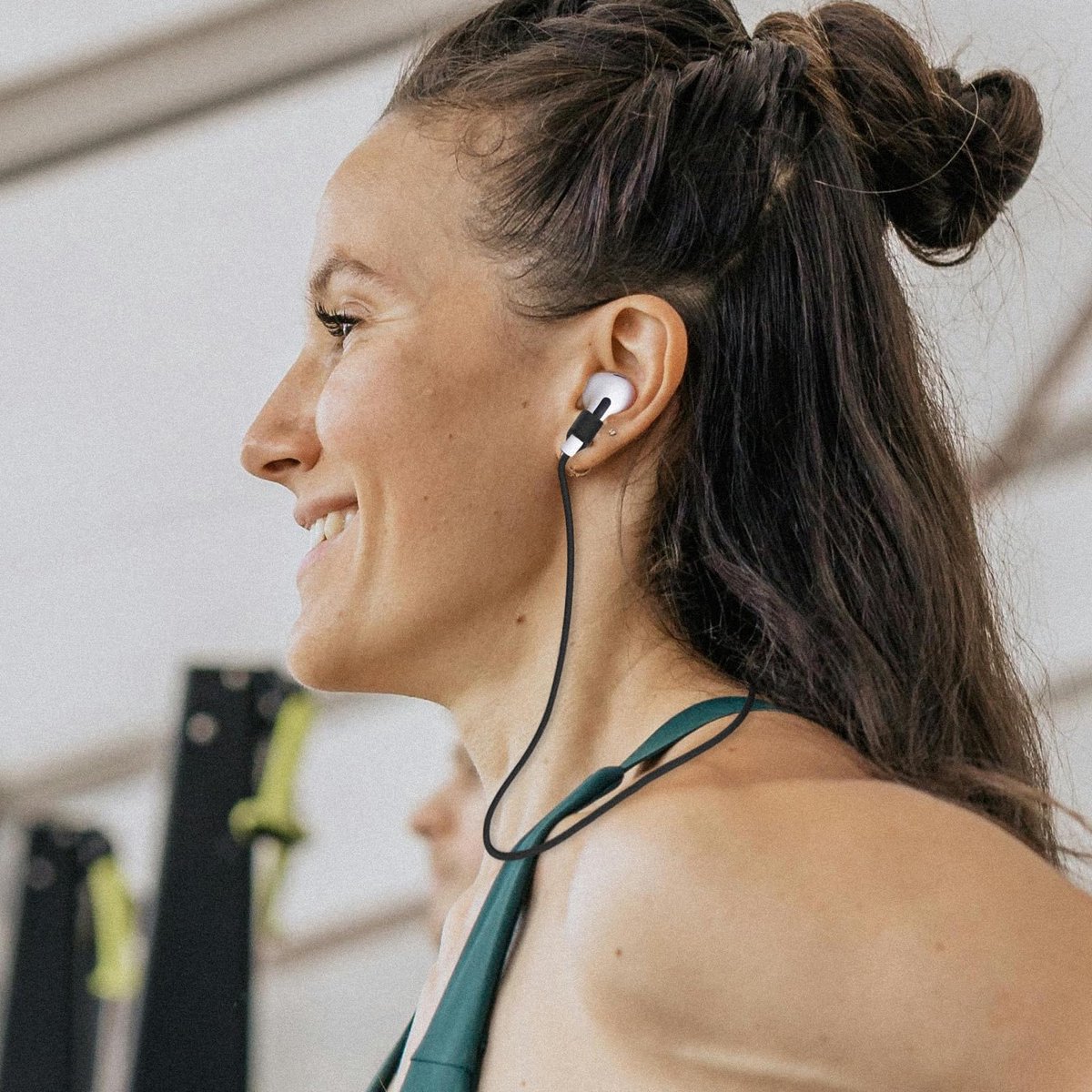 YONO Magnetische Band geschikt voor Apple Airpods - 4 3 2 1 - Pro - Siliconen Koord voor Oordopjes Draadloos - Anti Lost Strap - 80cm - Zwart – foto 6