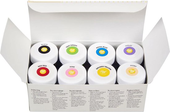 Wilton Icing Color Voedingskleurstof - Set van 8 - 28g