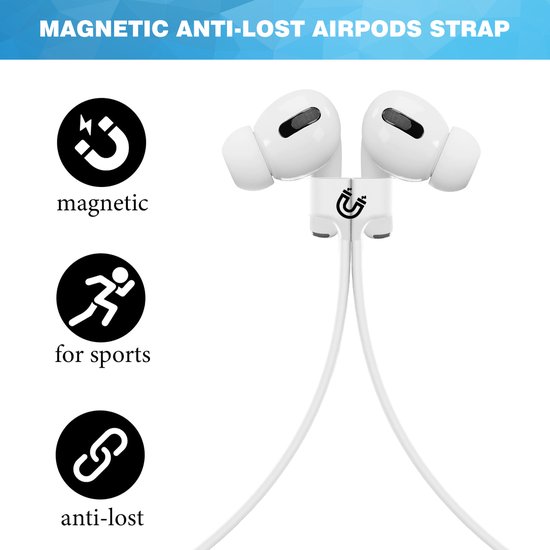 Set van 4 bandjes voor hoofdtelefoon, kleurrijk, anti-verlies, draadloos, zacht siliconen, anti-verlies, compatibel met Airpods Pro 3/2/1 (zwart, wit, grijs, blauw