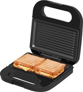 Bol.com Inventum SG750B - Tosti ijzer - Panini grill - Bakplaat 224 x 13 cm - PFAS vrij - Tosti apparaat - 750 watt - Zwart aanbieding