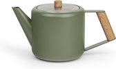 Bol.com Bredemeijer - Dubbelwandige theepot Duet Design Boston - 11 liter - RVS - Legergroen aanbieding