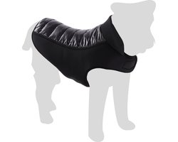 Flamingo Hondenjas “Jakaro Black” - Maat A:40cm B:34-40cm C:54-60cm - ideaal voor Beagle, Cocker Spaniel, Shiba Inu en Fox Terrier, warm en waterdicht