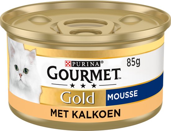 Gourmet Gold Mousse - Kattenvoer Natvoer - Kalkoen - 24 x 85 g