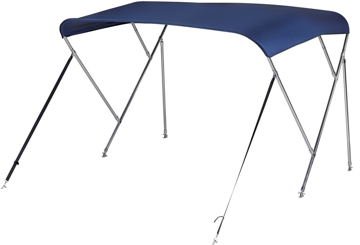 NALUX RVS Biminitop 3 bogen - Hoogte 117 cm -Breedte 284-300 cm
