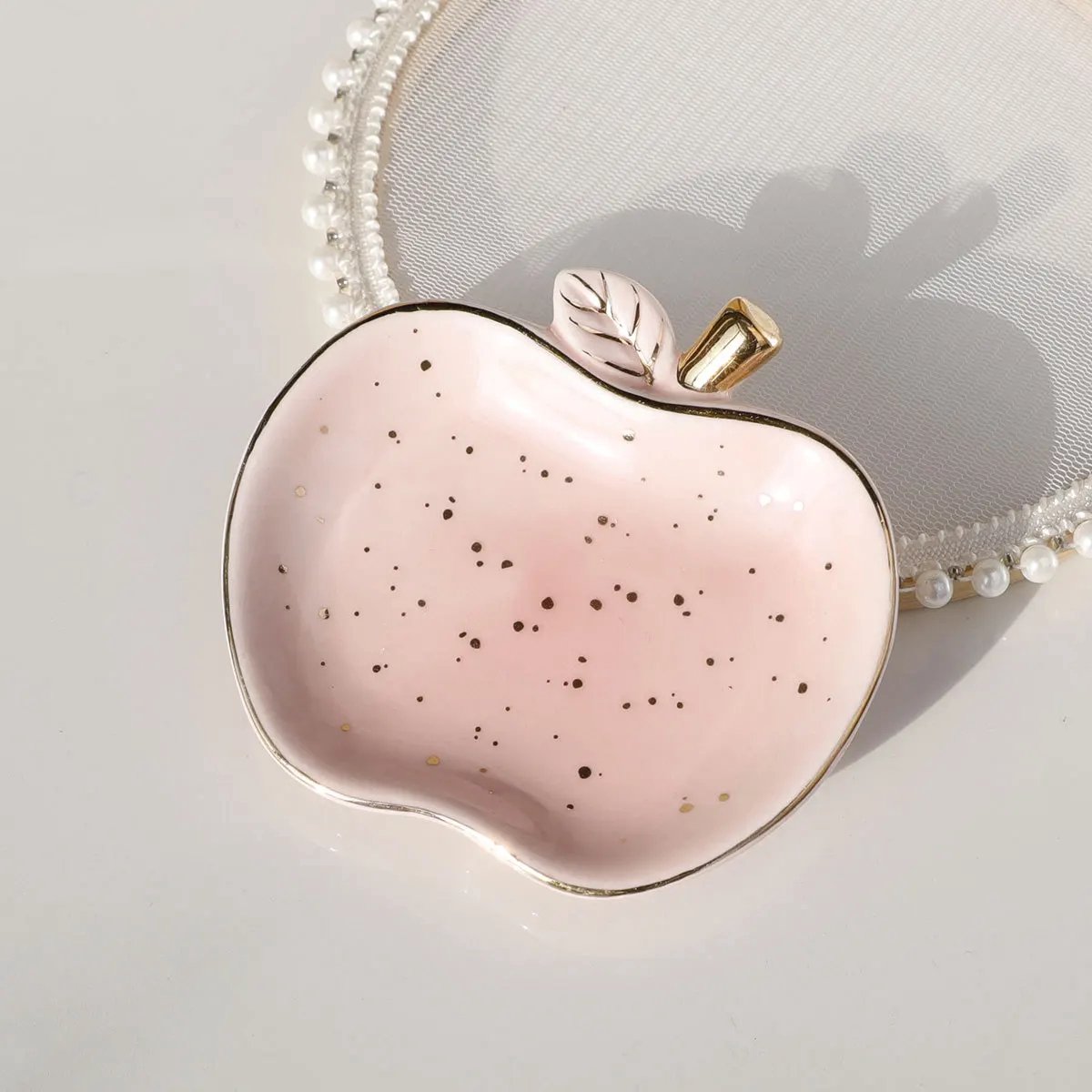Sieraden Schaal - Decoratieve Schaal - Sieraden Houder - Apple - Roze