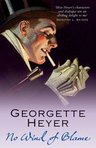 Couverture de livre illustrant un homme en smoking avec un haut-de-forme allumant une cigarette. Titre : No Wind of Blame.