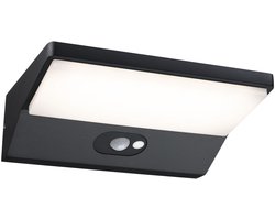 Paulmann LED-wandarmatuur voor buiten Ronea Schemergestuurde bewegingsmelder (IR) IP44 180 × 150 mm 3000K 7,4W 400lm 230V Donkergrijs Aluminium