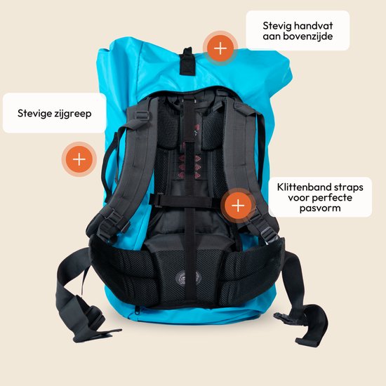 Yoet YØT® flightbag & regenhoes – 40–80L – waterafstotend nylon – flightbag ...