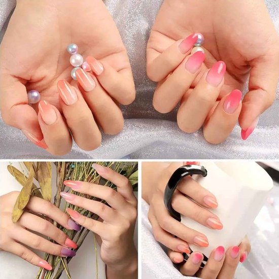 Gel d'extension 6 couleurs, kit d'outils pour ongles avec lampe UV, vernis à ongles gel DIY Nail Art Starter Nail Salon Gel Polish UV