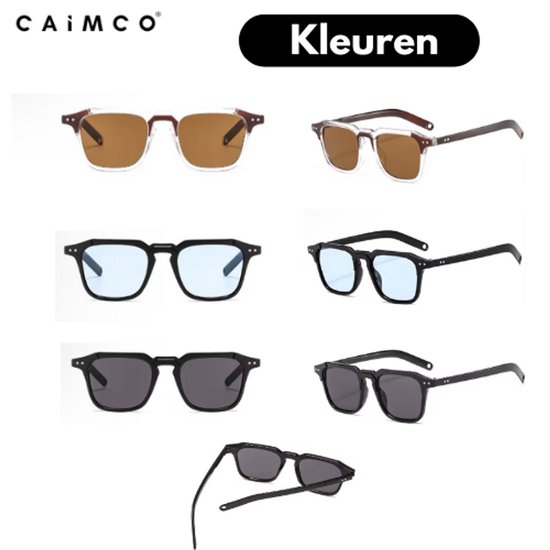 Caimco® Captar Zonnebril - Zwart - Zonnebril - Zonnebrillen - Sunglasses - Festival Zonnebril - Rave Bril - Techno - Zwart Montuur - Donkere Glazen - Zonnebril Heren - Zonnebril unisex van Caimco — afbeelding 2