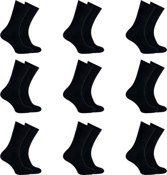 IOMI FOOTNURSE - Dames 6 Paren Katoen Diabetes Sokken Zonder Elastiek 37/42 EU (37-42 EU, Zwart
