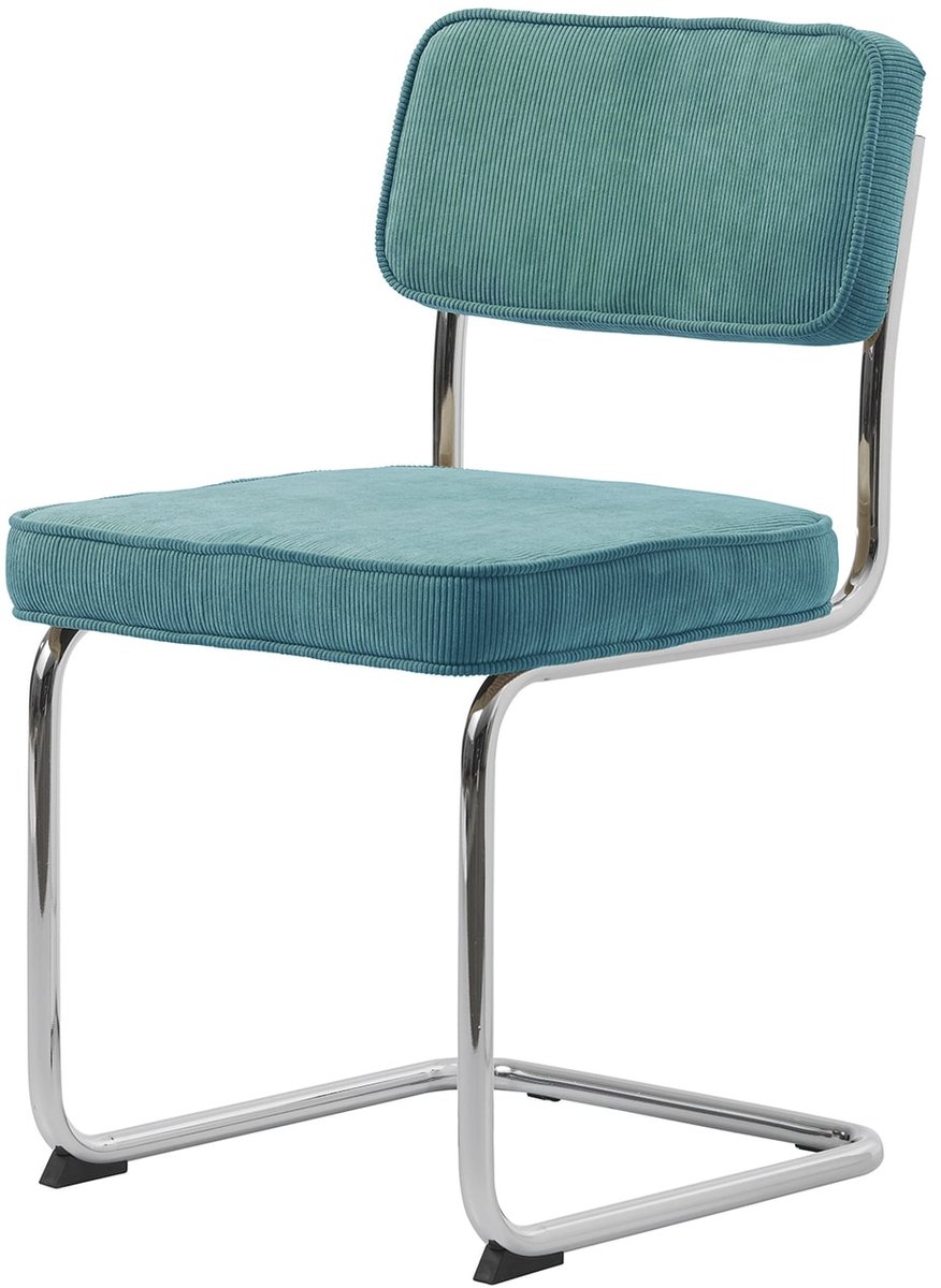 Eetkamerstoel Rupert Blauw Fabric - Giga Living - Set van 4
