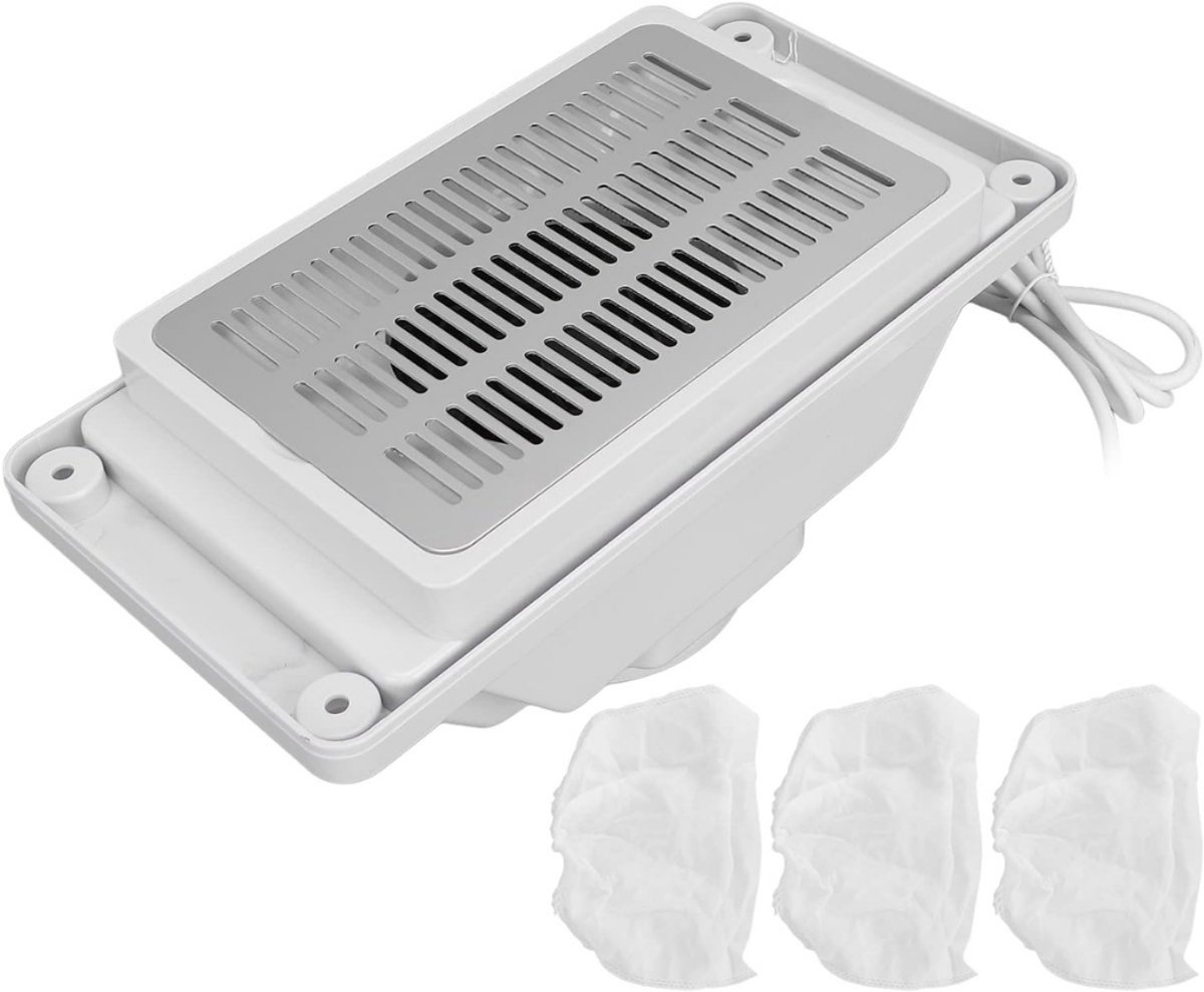 Nagel Afzuiger - Stofafzuiger Nagels - Stofafzuiging Met Opbergzakken - Nageltafel – Nail Dust Collector Met Krachtige Afzuiging - Manicure - Pedicure - Wit