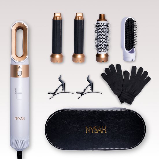 Nysah® 5 in 1 Airstyler-Föhnborstel & Krulborstel - Krultang 5 in 1 Multistyler - Hairwrap - Haarstyler