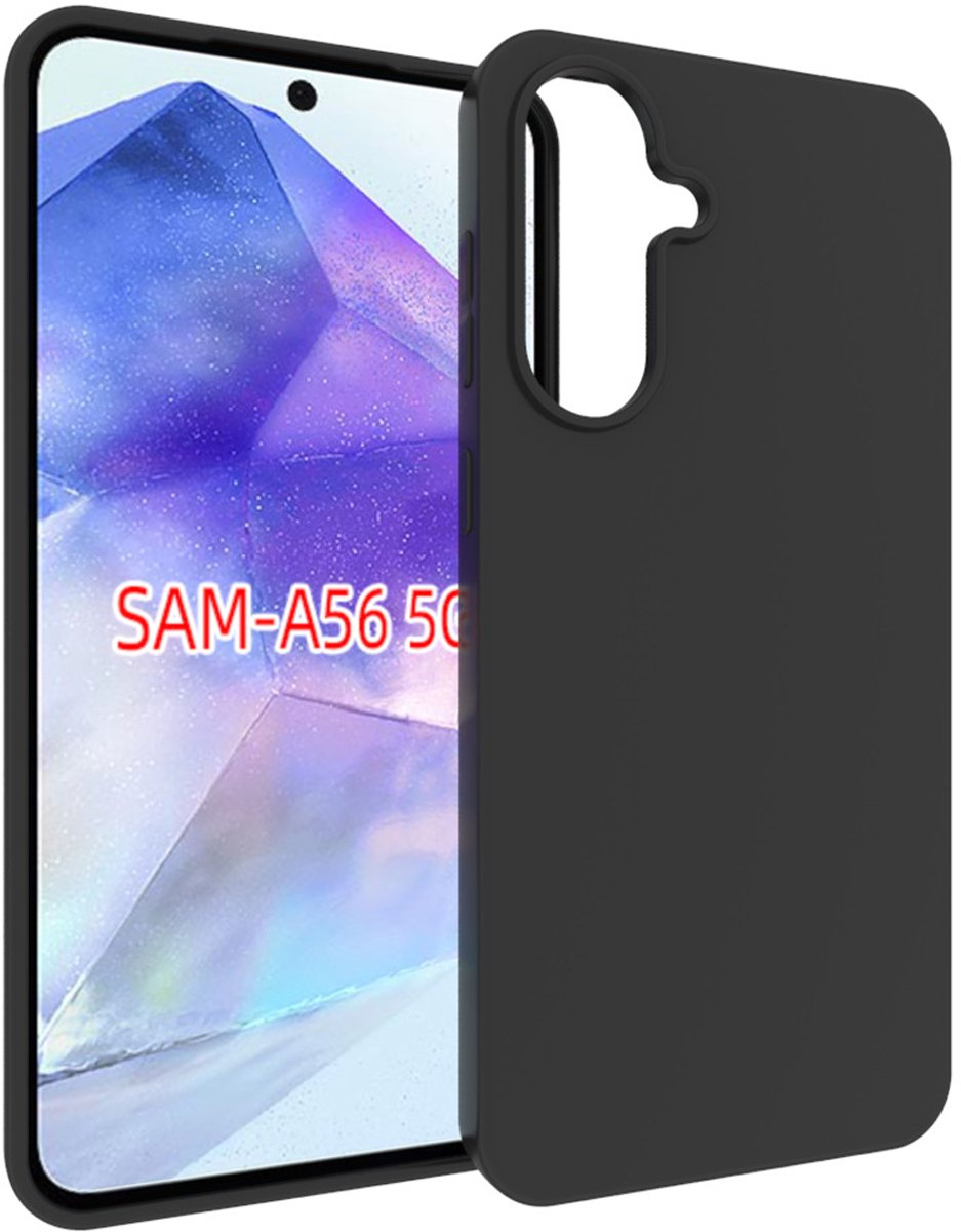 MobyDefend Hoesje - Geschikt voor Samsung Galaxy A36 / Galaxy A56 - TPU Backcover - Mat Zwart