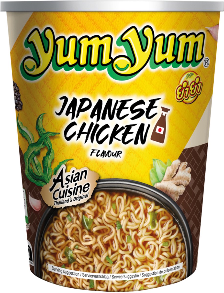 Yum Yum Instant Noedels Japanse Kip Shoyu in Cup 36 x 70 g