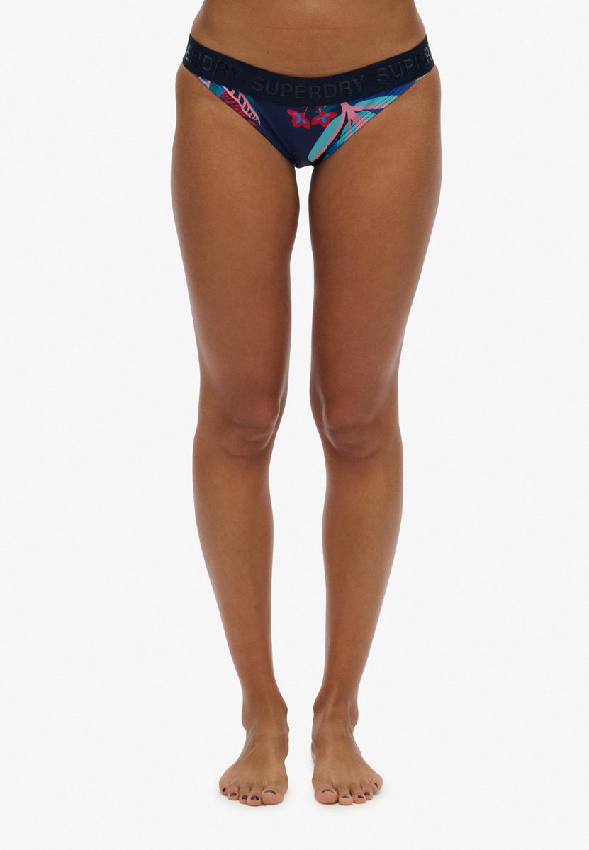 Superdry Klassiek bikinibroekje met logo Dames Badpakken Blauw