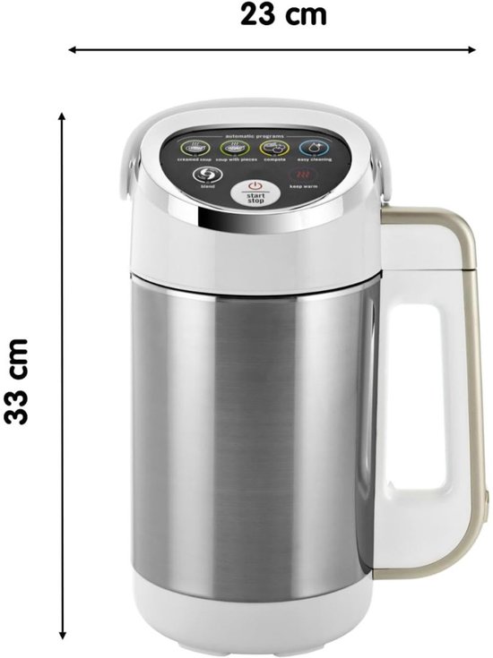 ApexArte® Soepmaker - Blender - Sojamelk Maker - Wit en Grijs van Merkloos — afbeelding 3
