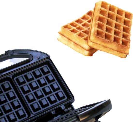Royal Swiss® Wafelijzer - Elektrische Waffle Maker 1200W - 4 Wafels Tegelijk - PFAS-vrije Anti-aanbaklaag - Cool Touch Handvat van Royal Swiss — afbeelding 2