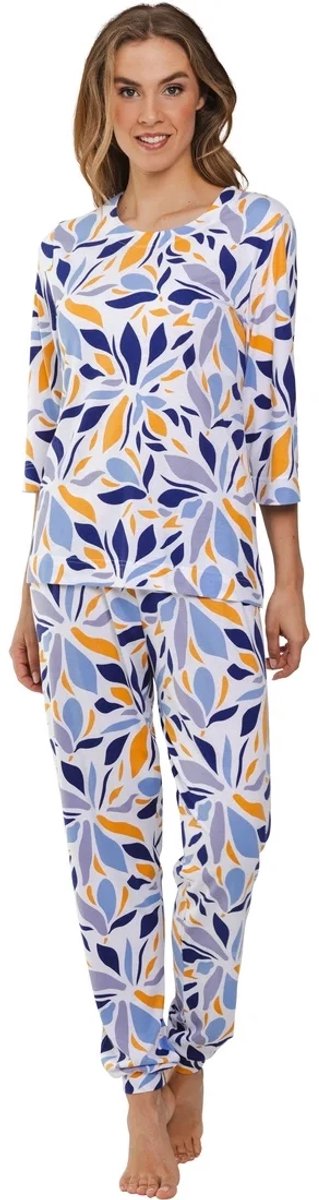 Pastunette Pyjama Yellow Breeze - Katoen/Modal - Wit